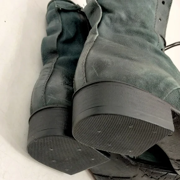 Miz Mooz Nala Combat Boots in Distressed Jade - Picture 8 of 13